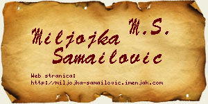 Miljojka Samailović vizit kartica